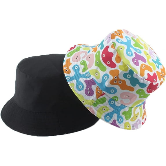 CoCopeaunts Women Bucket Hat Summer Travel Beach Sun Hats Packable Outdoor Fisherman Hat for Men Reversible Double Sided Wear