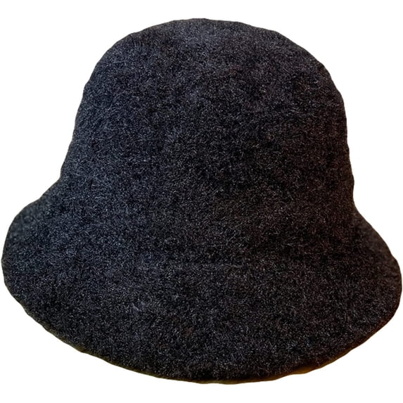 CoCopeaunts Women Bucket Hat Warm Wool Knitting Basin Hat Autumn Winter Fashionable Plush Fisherman Hat Thickened for Outdoor