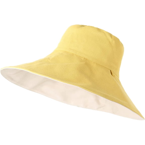 CoCopeaunts Women Bucket Hat Wide Brim UV Protection Casual Outdoor Fisherman Hat Ladies Bucket Hats Adjustable Chin Strap