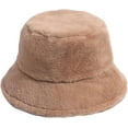 thumbnail image 1 of CoCopeaunts Women Bucket Hat Winter Autumn Thick Warm Soft Lamb Wool Basin Hat Solid Color Ladies Prevent Cold Fisherman Hat, 1 of 8