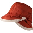 thumbnail image 1 of CoCopeaunts Women Bucket Hat with Bow Tie Wide Large Brim Sun Cap Outdoor Fisherman Hat UV Proof Sun Protection Bucket Cap, 1 of 8