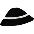 thumbnail image 1 of CoCopeaunts Women Bucket Hats Autumn Winter Warm Foldable Knitted Fisherman Hat Women Foreign Style Striped Bowler Basin Hat, 1 of 8