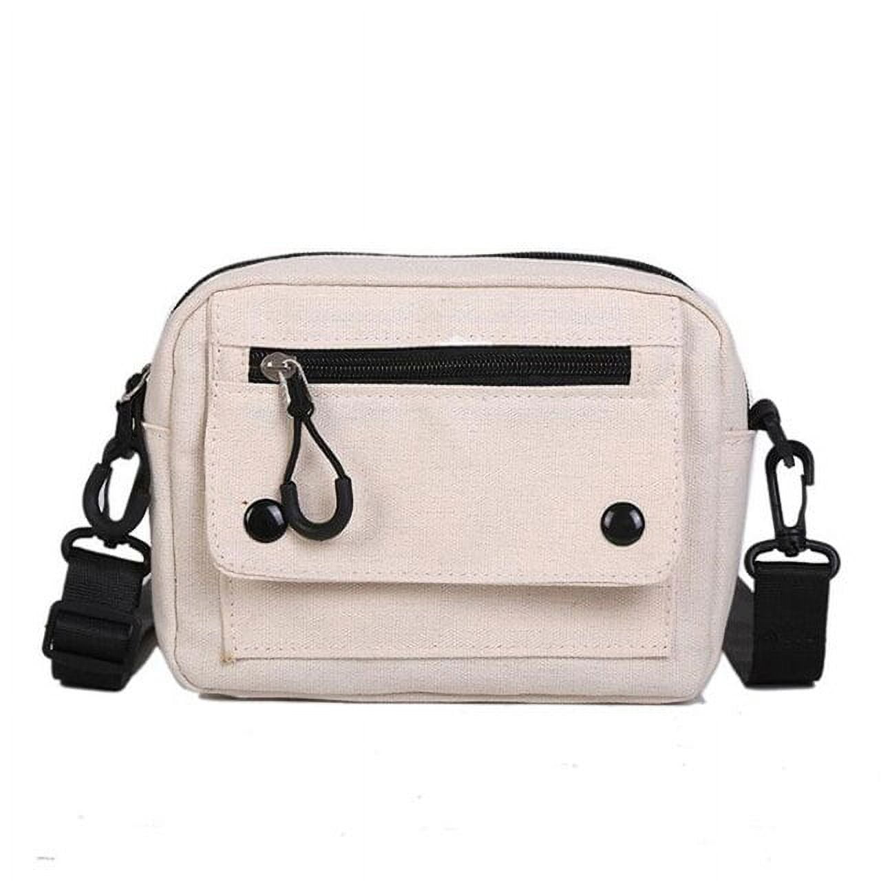 Yucurem Korean Print Minority Mobile Phone Bag, Pearl Chain Flap Handbag  for Ladies Girls (Black) 