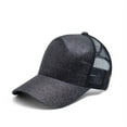thumbnail image 1 of CoCopeaunts Women Cap Hat Summer Baseball Caps Sequins Shiny Messy Bun Snapback Hat Sun Caps Women Girl Ponytail Cap Ponytail Baseball Caps, 1 of 6