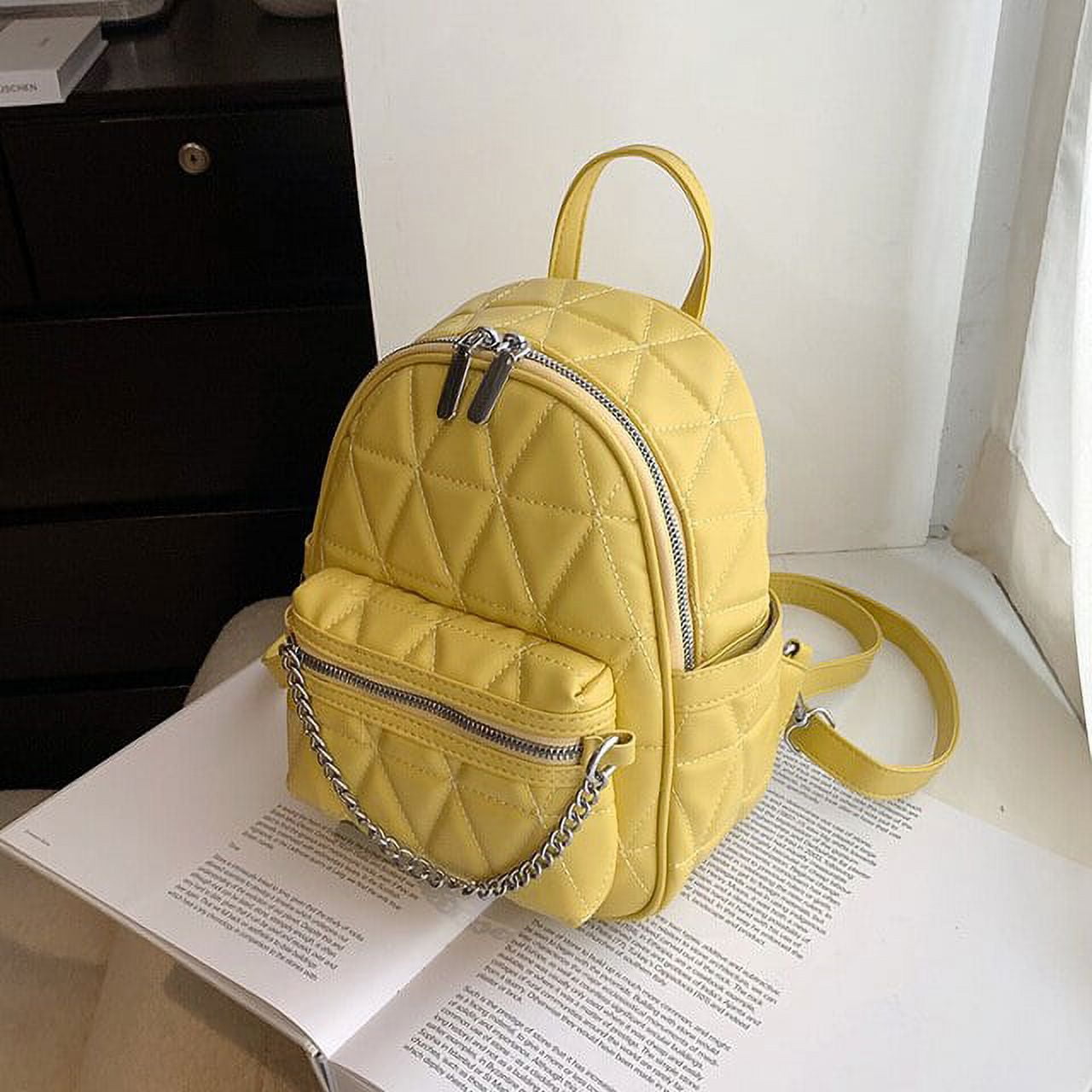 Fashion Popular Luxury Designer Backpacks Lady PU Backpack - China