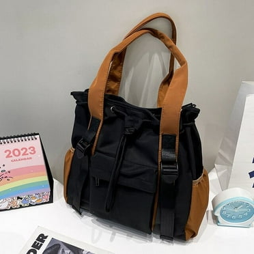 CoCopeaunts Women Handbags Large Capacity Multifunctional Commute Bag Contrast Color Fashion Nylon Casual Portable Crossbody Bags