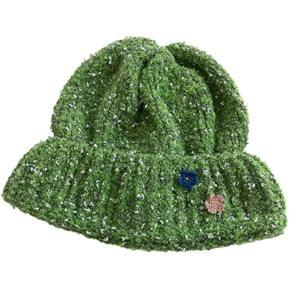 CoCopeaunts Women Knitting Bucket Hats Cloche Crochet Hats Knitted Beanies Cap Fisherman Hat Floral Trendy Outdoor for Girls