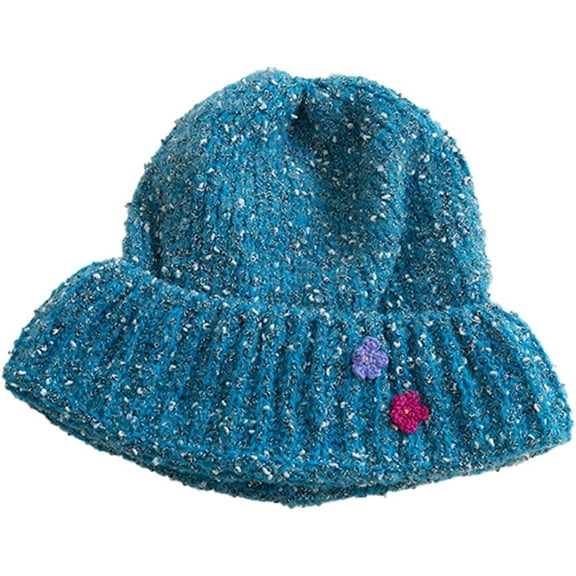 CoCopeaunts Women Knitting Bucket Hats Cloche Crochet Hats Knitted Beanies Cap Fisherman Hat Floral Trendy Outdoor for Girls