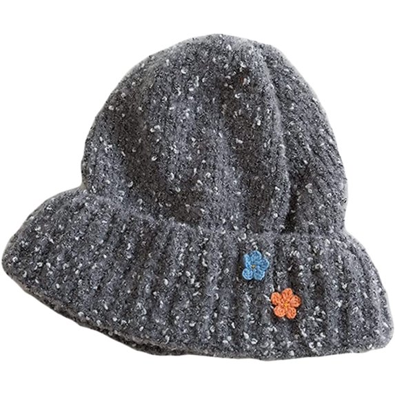 CoCopeaunts Women Knitting Bucket Hats Cloche Crochet Hats Knitted Beanies Cap Fisherman Hat Floral Trendy Outdoor for Girls