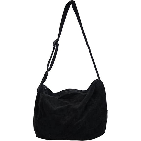 CoCopeaunts Women Large Corduroy Tote Bag with Zipper Fashion School Bag Purse Canvas Corduroy Work Shoulder Bag Travel