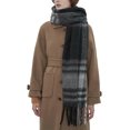 thumbnail image 1 of CoCopeaunts Women Long Plaid Blanket Chunky Scarf Oversized Checked Scarf with Tassel Winter Scarves Wrap Shawl, 1 of 5