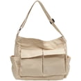 thumbnail image 1 of CoCopeaunts Women Men Canvas Messenger Bag Large Hobo Bag Crossbody Bag Canvas Tote Bag Handbag with Multiple Pockets, 1 of 5