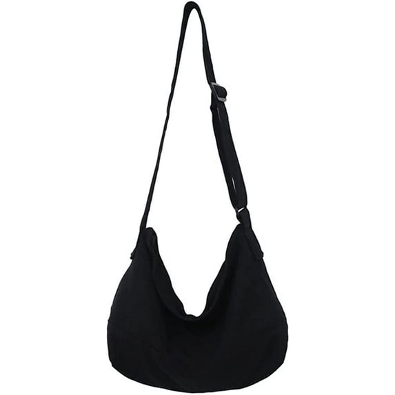 CoCopeaunts Women Men Canvas Tote Bag Large Hobo Bag Chic Long Shoulder Bag Women Purses Slouchy Students Crossbody Bag