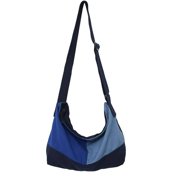 CoCopeaunts Women Men Canvas Tote Bag Large Hobo Bag Chic Long Shoulder Bag Women Purses Slouchy Students Crossbody Bag