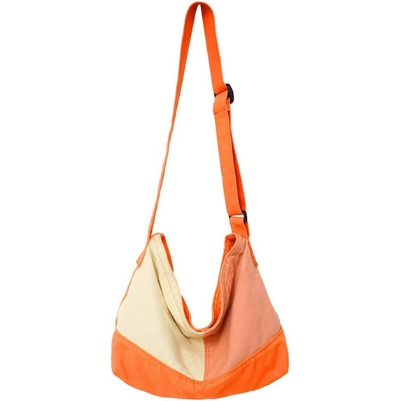 CoCopeaunts Women Men Canvas Tote Bag Large Hobo Bag Chic Long Shoulder Bag Women Purses Slouchy Students Crossbody Bag