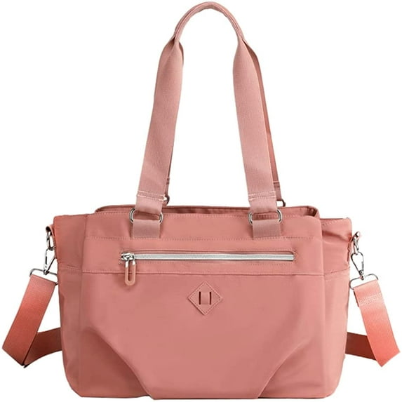 CoCopeaunts Women Men Nylon Tote Handbag Multi-Pockets Large Tote Crossbody Bag Fashion Purse Satchel Shoulder Bag for School Travel