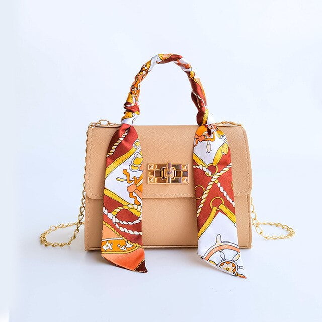 Fashionable Silk Scarf Handbag Messenger Bag Shoulder Bag Clutch