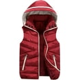 thumbnail image 1 of CoCopeaunts Women Quilted Vest Shiny Down Vest Plus Size Winter Vest Down Jacket Coat with Hood, 1 of 6