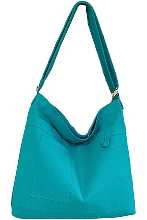 Women Retro Large Size Canvas Shoulder Bag Large Hobo Bag Canvas Crossbody Bag Messenger Tote