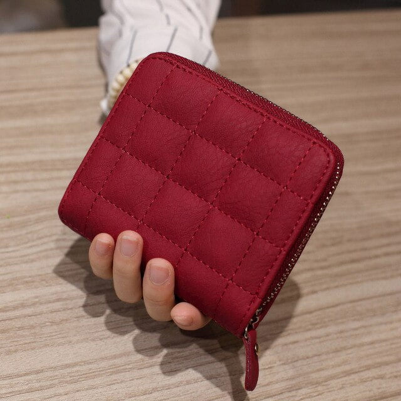 Wallets for Women Cute Pink Pocket Womens Wallets Purses Plaid PU Leather  Long Wallet Hasp Phone Bag Money Coin Pocket Card Holder Female Wallet Purse