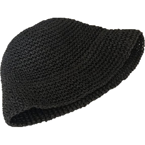 CoCopeaunts Women Straw Bucket Hat Outdoor Sunscreen Fisherman Hat Hand-Woven Hollow Basin Hat Casual Vacation Summer for Women