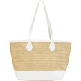 thumbnail image 1 of CoCopeaunts Women Straw Tote Bag Summer Large Handwoven Beach Bag Stylish Straw Handbag Shoulder Bag for Travel Vacation, 1 of 8