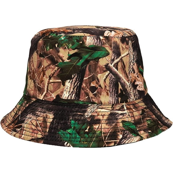 CoCopeaunts Women Summer Bucket Hat Men Fisherman Hat Reversible Basin Hat College Wind Camo Bucket Cap Hunting Sport Camping