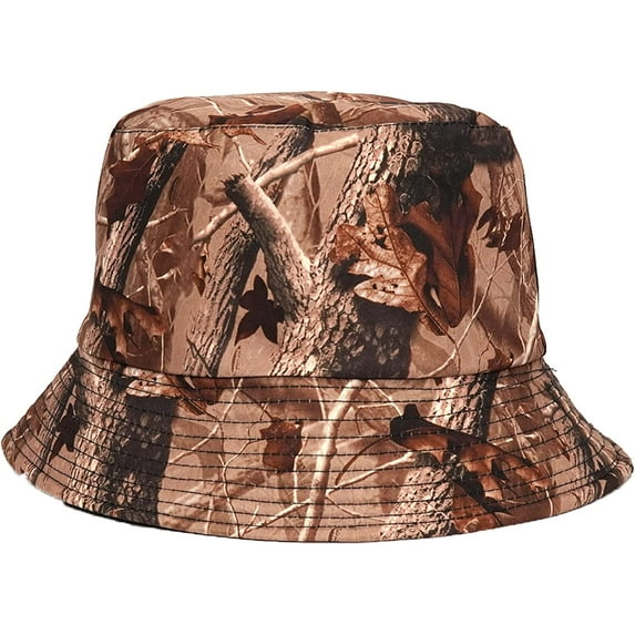 CoCopeaunts Women Summer Bucket Hat Men Fisherman Hat Reversible Basin Hat College Wind Camo Bucket Cap Hunting Sport Camping