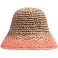 thumbnail image 1 of CoCopeaunts Women Sun Hat Wide Brim Fishing Hat for Women Cute Handmade Woven Straw Hat Foldable Bucket Hat UV Protection Beach Hat, 1 of 8