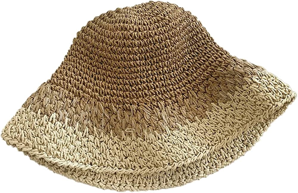 Handmade Straw Floppy Bucket Sun Hat for Women, Wide Brim, Packable Women main image 3