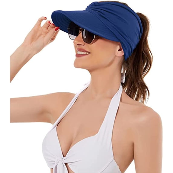 CoCopeaunts Women Sun Visor Hat Large Brim Sun Hat for Women Sun UV Protection Summer Hat Beach Hat