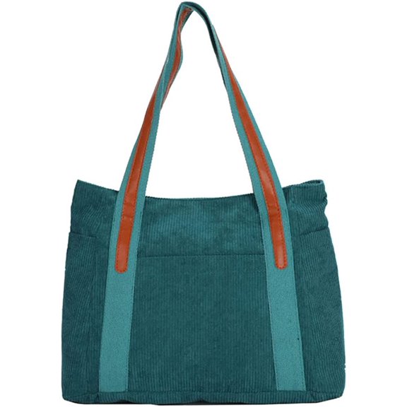CoCopeaunts Women Tote Bag Fashion Large Corduroy Handbag Shoulder Bag Students Plain Hobo Bag