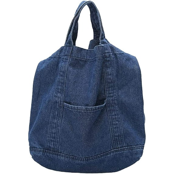 CoCopeaunts Women Vintage Denim Bag Men Classic Canvas Shoulder Bag Large School Bag Cute Shopping Crossbody Bag for Women Teens
