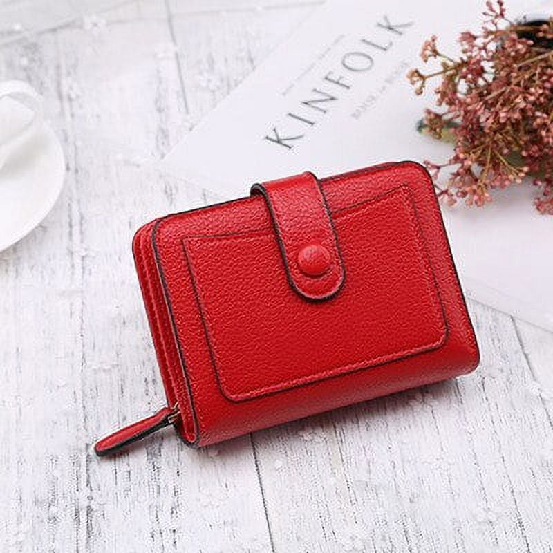 Womens Rfid Blocking Small Compact Bifold Luxury Soft Leather Pocket Wallet  Ladies Mini Purse with Coin ID Holder 