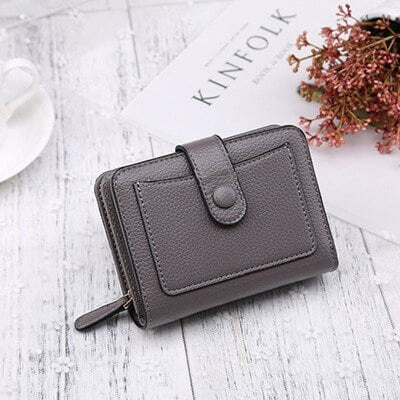Cocopeaunts Women Wallets New Luxury Brand Red Black Small Mini Coin Purse Hasp Card Holder Lady Wallet Zipper Female Leather Buckle, Adult Unisex
