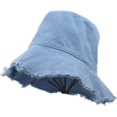 thumbnail image 1 of CoCopeaunts Women's Bucket Hat Cotton Frayed Brim Summer Fisherman Hat Ladies Thin Sun Shade Basin Hat Soft Casual All-Match, 1 of 8