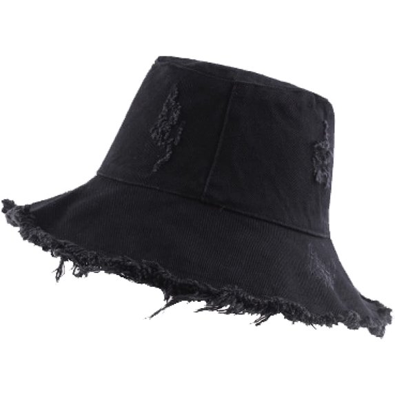 CoCopeaunts Women's Bucket Hat Summer Simple Casual Vintage Frayed Brim Bucket Cap Foldable Comfort Fisherman Hat for Men