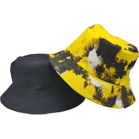 CoCopeaunts Women's Bucket Hat Tie Dye Summer Fisherman Hat for Men Double-Side-Wear Reversible Bucket Cap Lightweight Packable