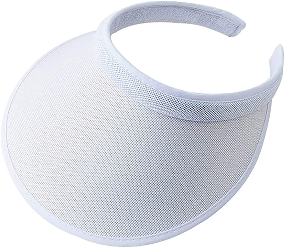 CoCopeaunts Women's Clip On Sun Visor Hat Wide Brim Summer Straw Hat