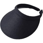CoCopeaunts Womens Clip On Sun Visor Hat Wide Brim Summer Straw Hat Beach Sun Hat Travel