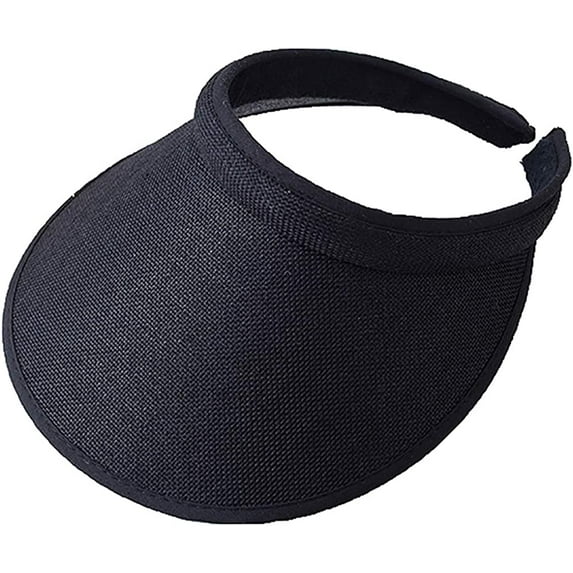 CoCopeaunts Women's Clip On Sun Visor Hat Wide Brim Summer Straw Hat Beach Sun Hat Travel