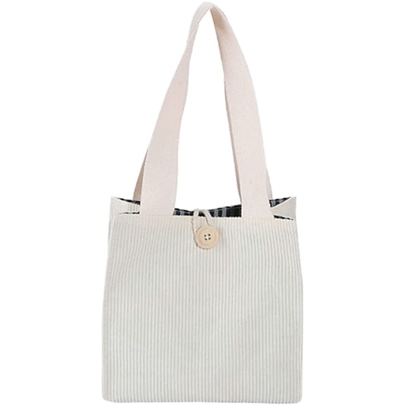 CoCopeaunts Women's Corduroy Satchel Handbag Multiuse Shopping Bento Commuting Bags Stylish Large Capacity Outing Bag for Mom Wife