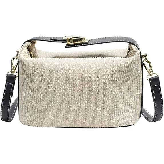 CoCopeaunts Women's Corduroy Tote Handbag, Retro Corduroy Shoulder Bag Stylish Crossbody Bags Commute Work Date Hobo Bag Newest