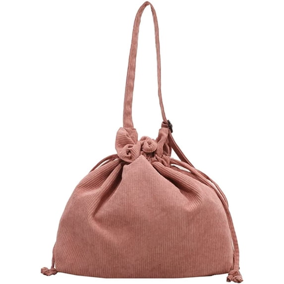 CoCopeaunts Women's Corduroy Tote Shoulder Bag, Crossbody Bag f Men Retro Unuque Bucket Bag Large Capacity Date School Shopping Hobo Bag