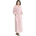 thumbnail image 1 of CoCopeaunts Women's Lapel Fleece Bathrobe Soft Plush Spa Robe Warm Pajamas with Pockets Soft Pjs Loungewear for Women, 1 of 4