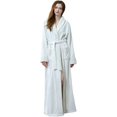 thumbnail image 1 of CoCopeaunts Women's Lapel Fleece Bathrobe Soft Plush Spa Robe Warm Pajamas with Pockets Soft Pjs Loungewear for Women, 1 of 5