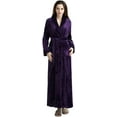 thumbnail image 1 of CoCopeaunts Women's Lapel Fleece Bathrobe Soft Plush Spa Robe Warm Pajamas with Pockets Soft Pjs Loungewear for Women, 1 of 5