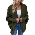 thumbnail image 1 of CoCopeaunts Women's Open Front Batwing Cardigan Fall Cable Knit Long Sleeve Slouchy Sweaters Chunky Cardigan Wrap, 1 of 4