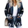 thumbnail image 1 of CoCopeaunts Women's Open Front Cardigan Fall Cable Knit Christmas Long Sleeve Sweaters Chunky Cardigan Wrap, 1 of 3