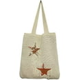 thumbnail image 1 of CoCopeaunts Women's Shoulder Bag Star Decor Crochet Tote Bag Large Capacity Hobo Bags Purse Chic Handmade Shoulder Bag Messenger Bag, 1 of 4